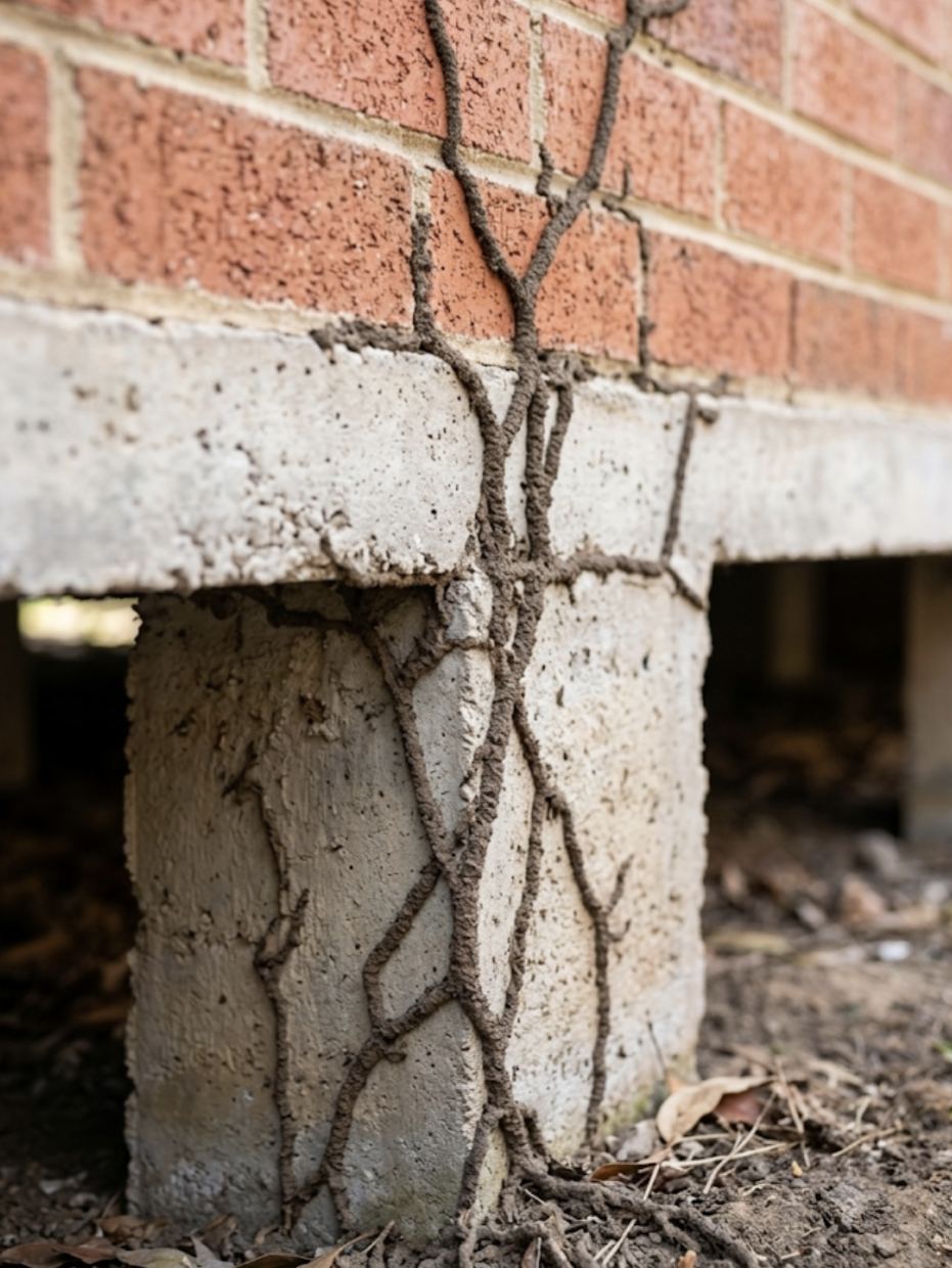Termite mud tubes